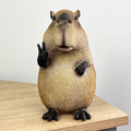 21cm Peace Sign Capybara Ornament - Resin