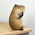 21cm Peace Sign Capybara Ornament - Resin