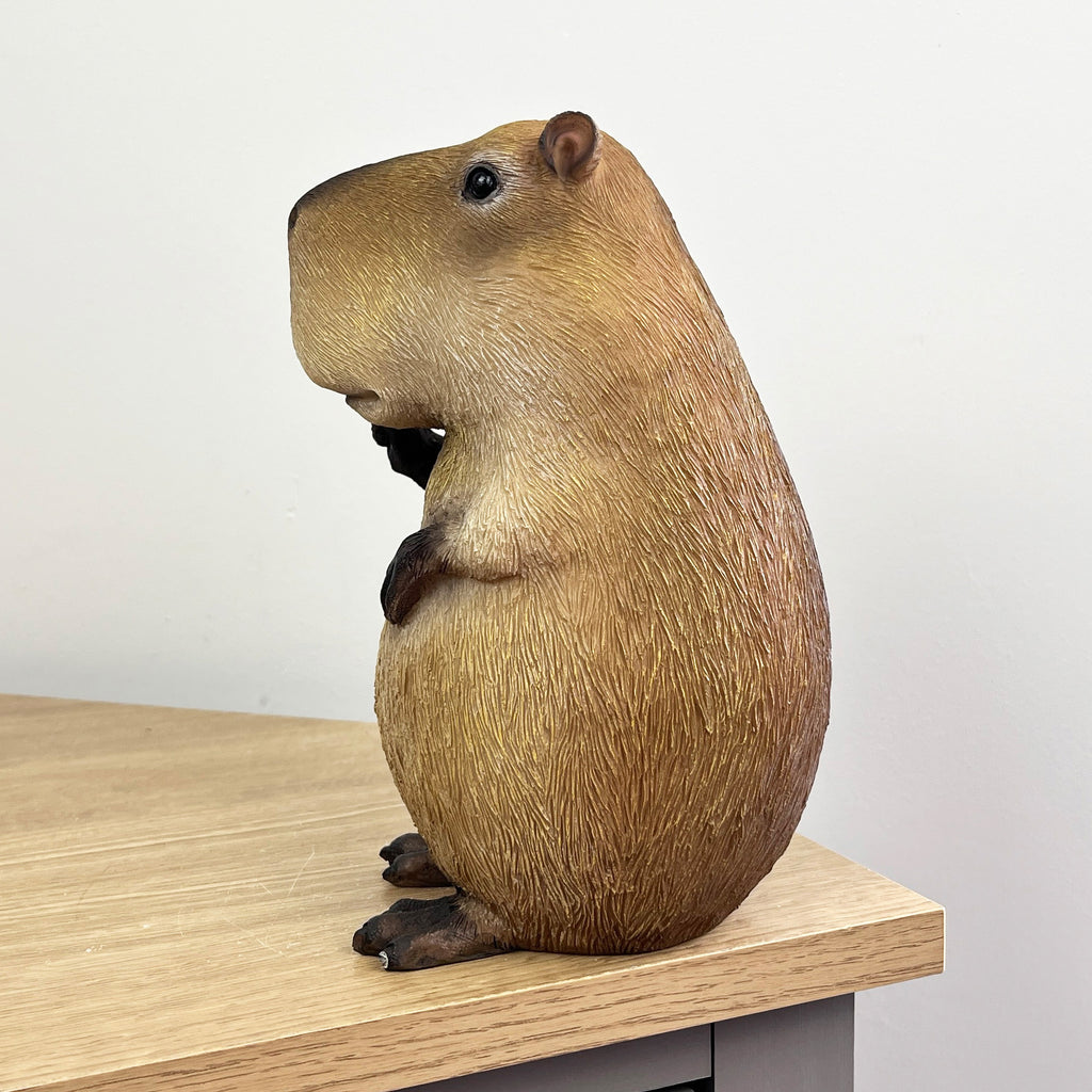 21cm Peace Sign Capybara Ornament - Resin