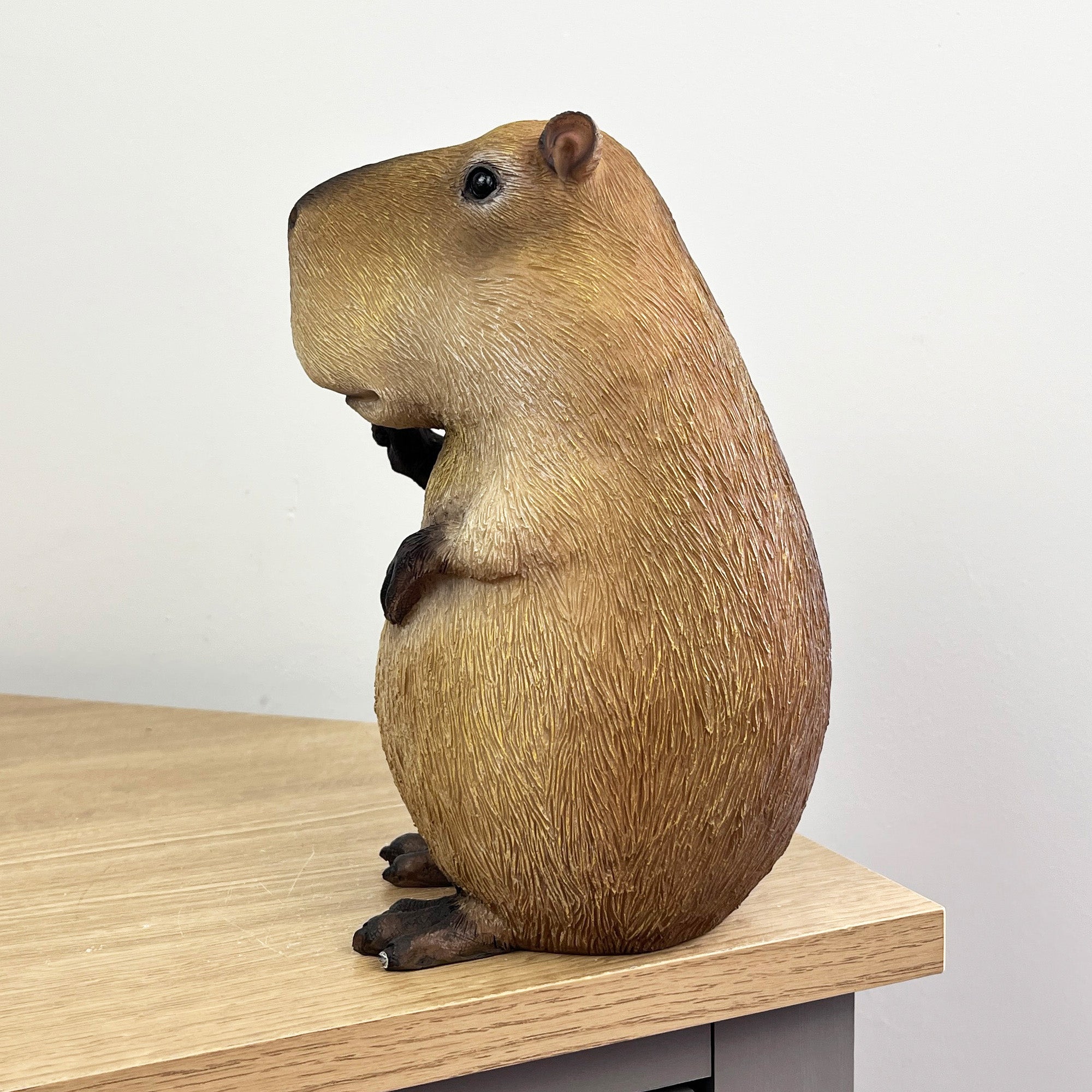 21cm Peace Sign Capybara Ornament - Resin