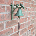 Vintage Style Birds on a Branch Garden Wall Bell - Cast Iron