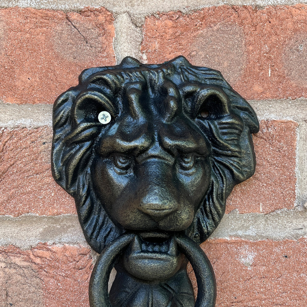Cast Iron Lion Head Door Knocker