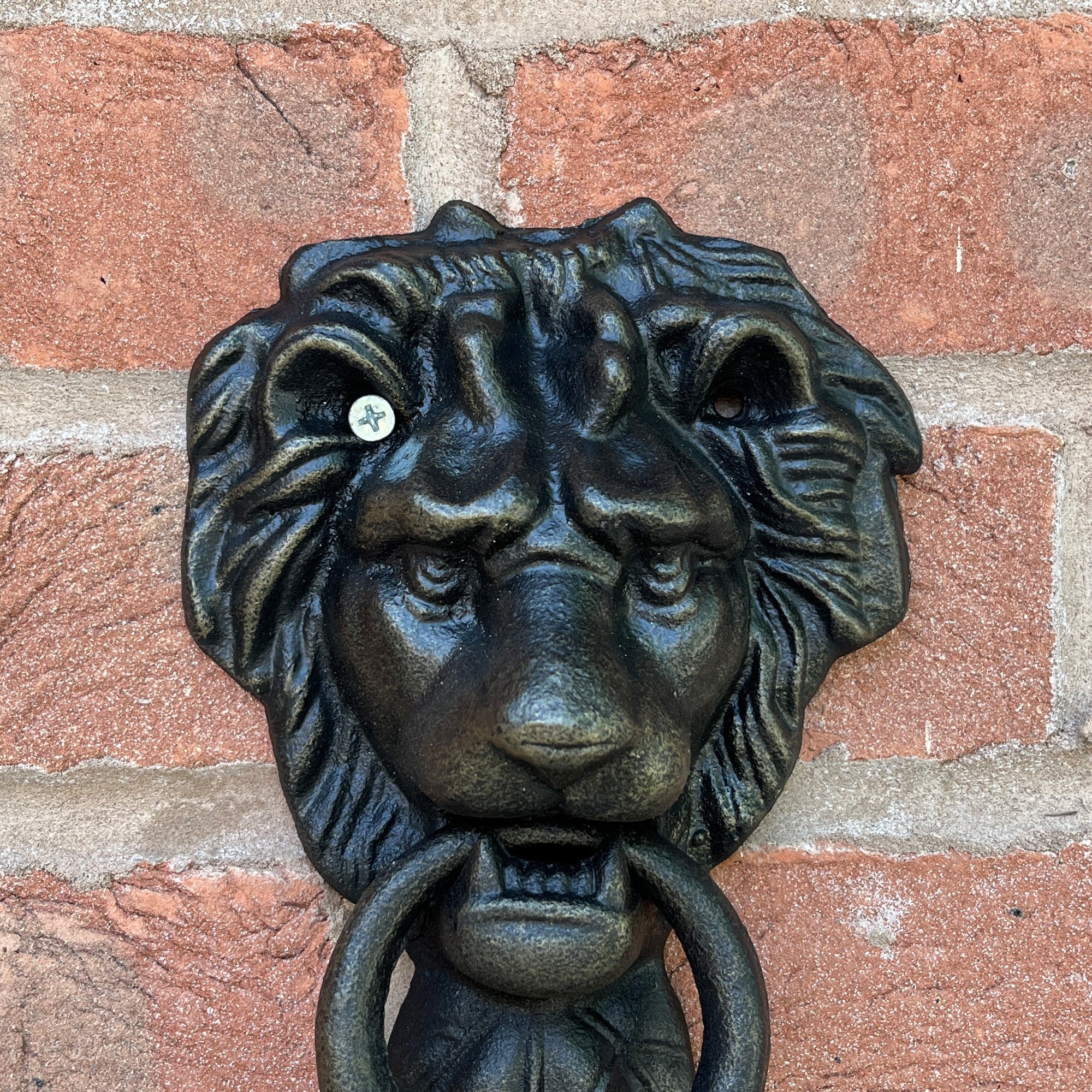 Cast Iron Lion Head Door Knocker
