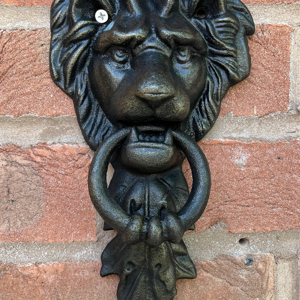 Cast Iron Lion Head Door Knocker