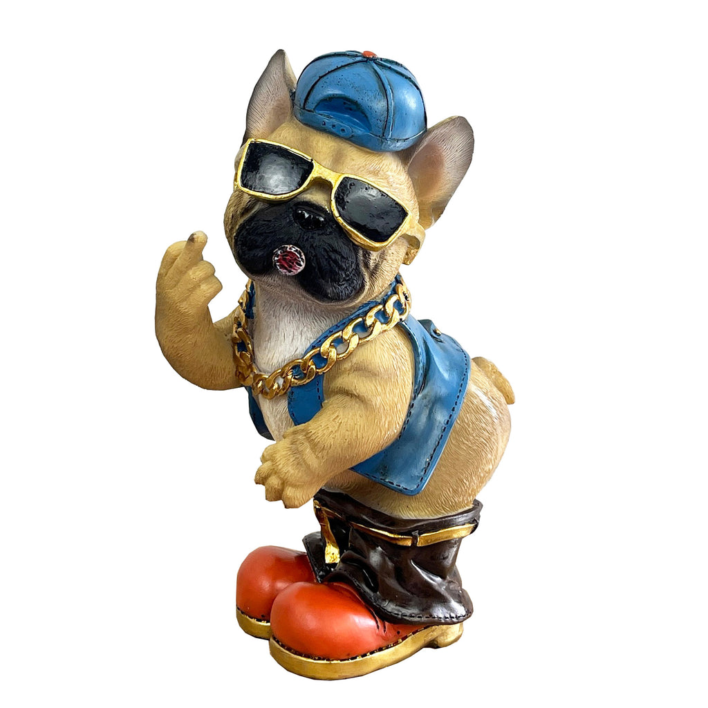 20cm Rude Middle Finger French Bulldog Ornament – Resin