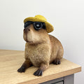18cm Beach Ready Capybara Ornament – Resin