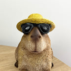 18cm Beach Ready Capybara Ornament – Resin