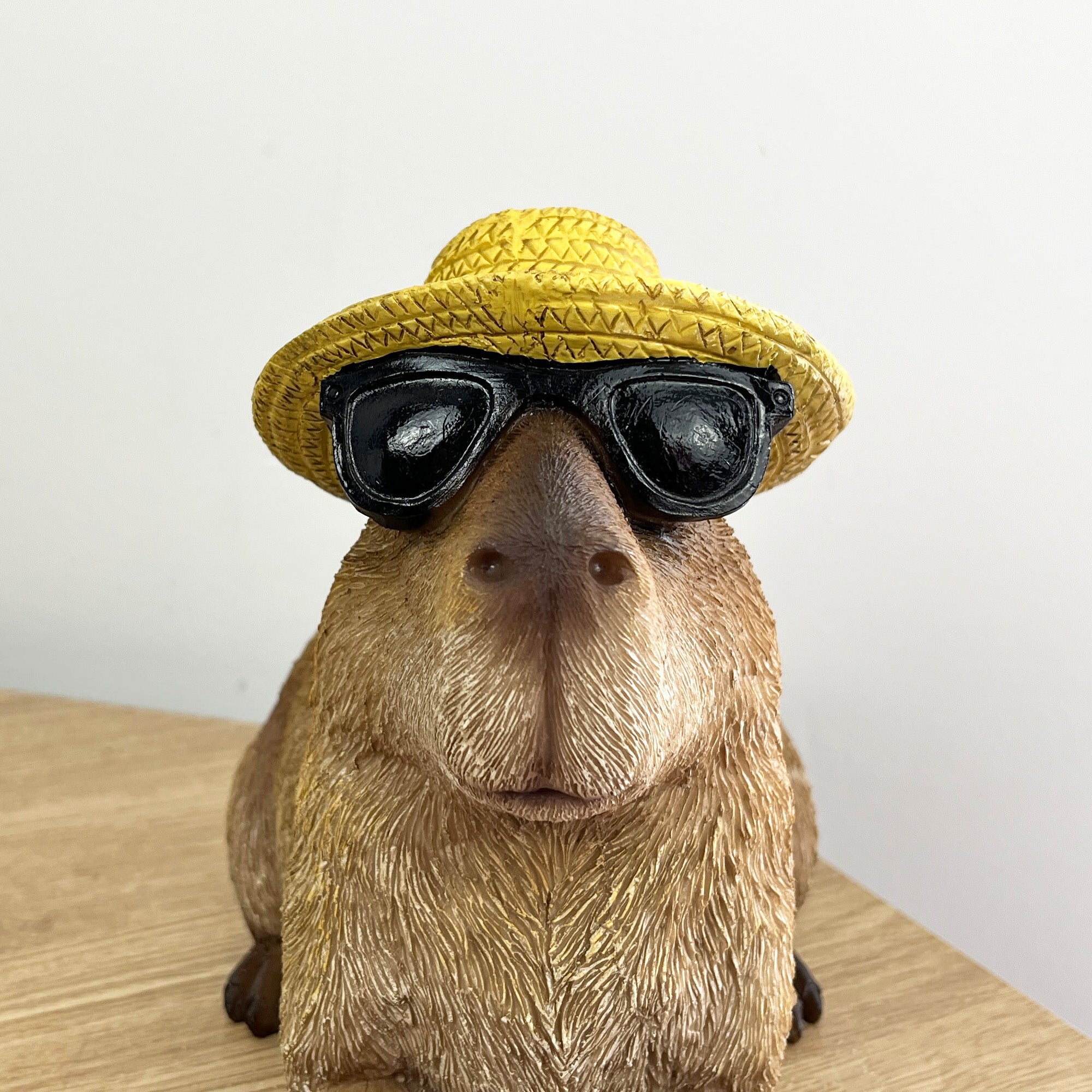 18cm Beach Ready Capybara Ornament – Resin