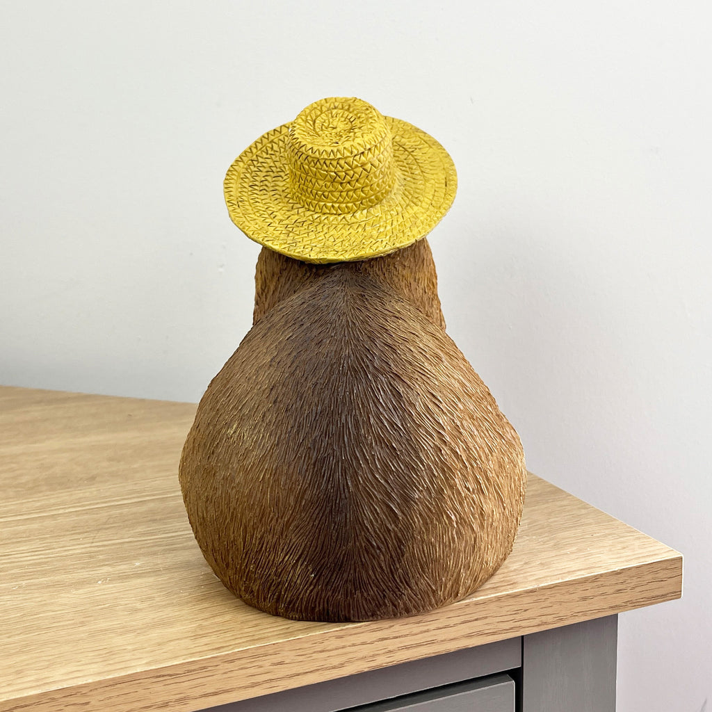 18cm Beach Ready Capybara Ornament – Resin