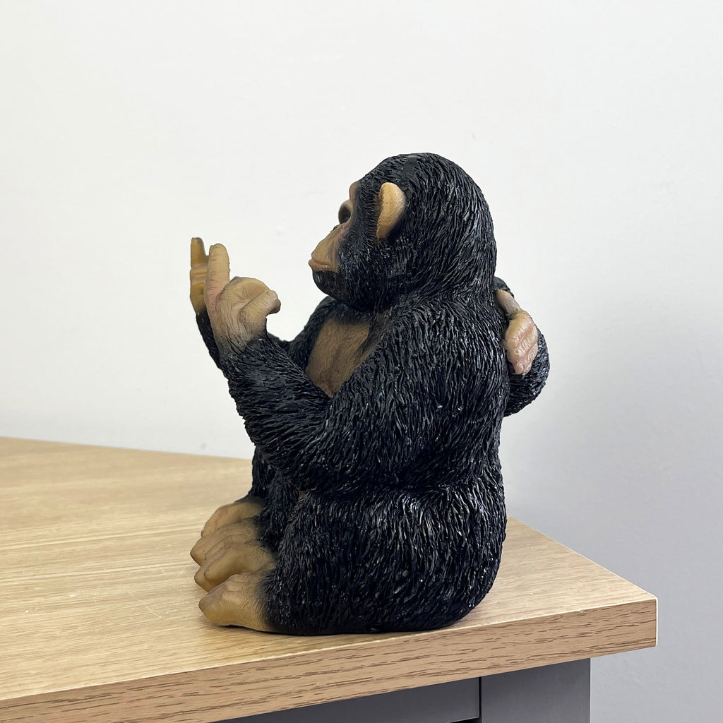 16.5cm Pair of Rude Middle Finger Monkeys Ornament - Resin