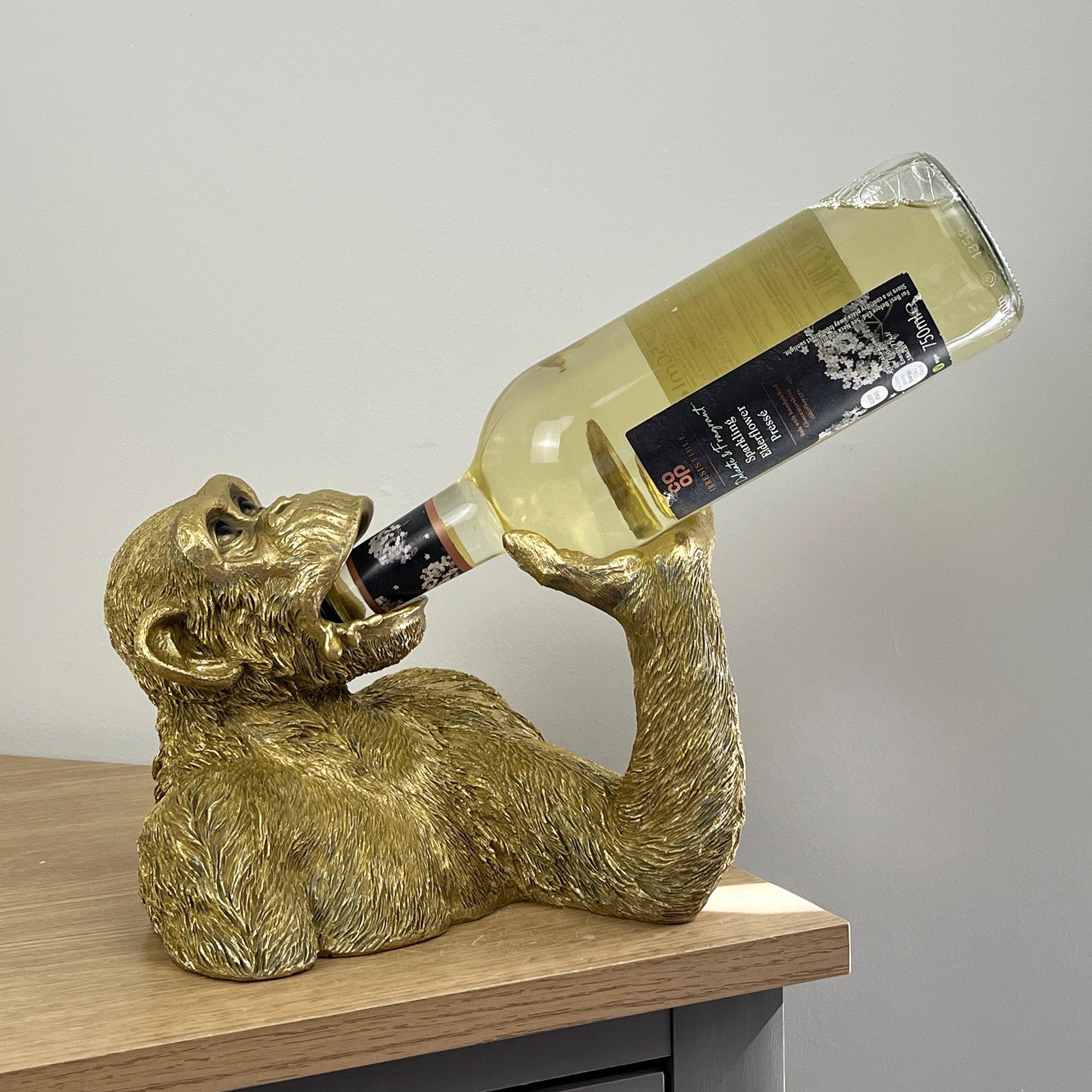 Gold Monkey Wine / Beer Bottle Holder – Resin