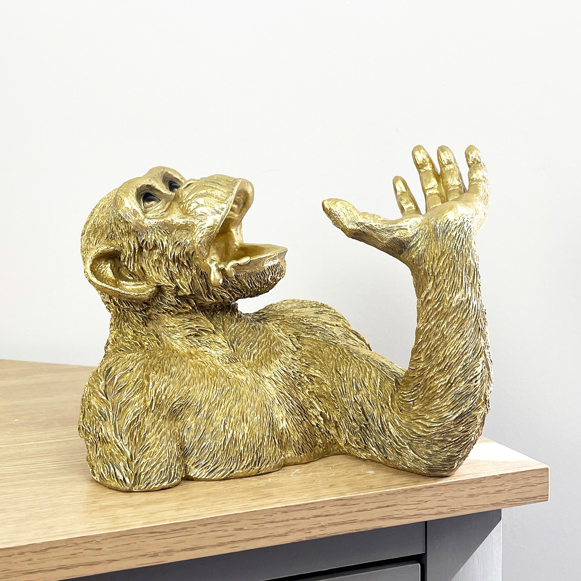 Gold Monkey Wine / Beer Bottle Holder – Resin