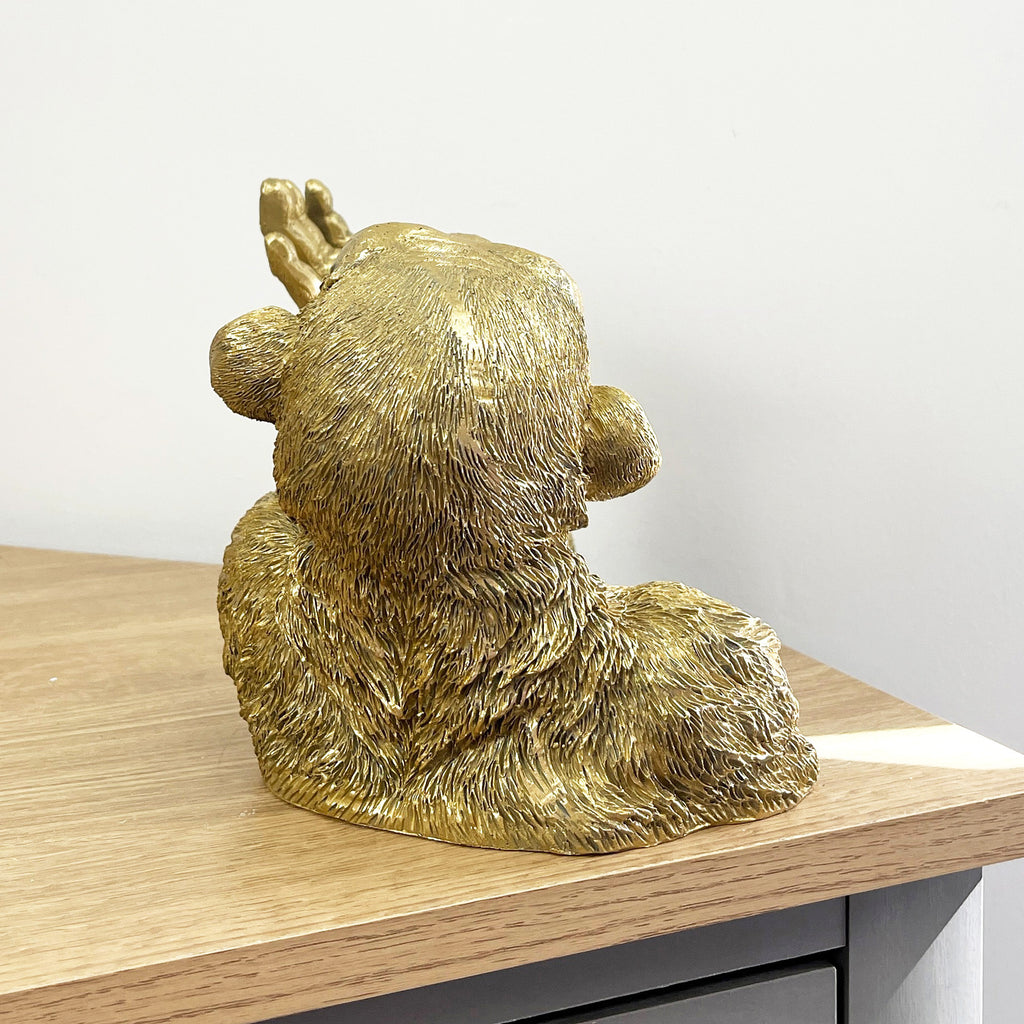 Gold Monkey Wine / Beer Bottle Holder – Resin