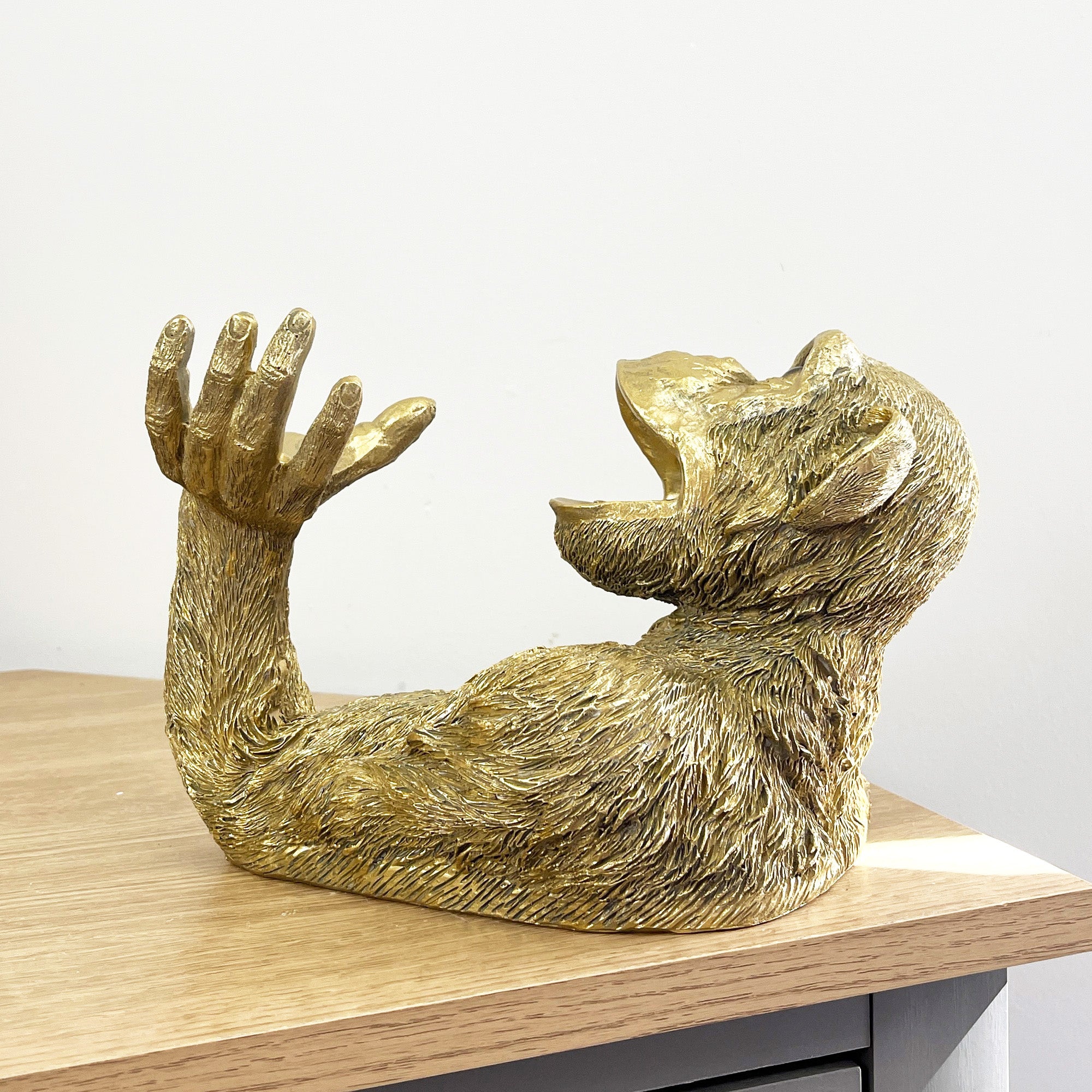 Gold Monkey Wine / Beer Bottle Holder – Resin