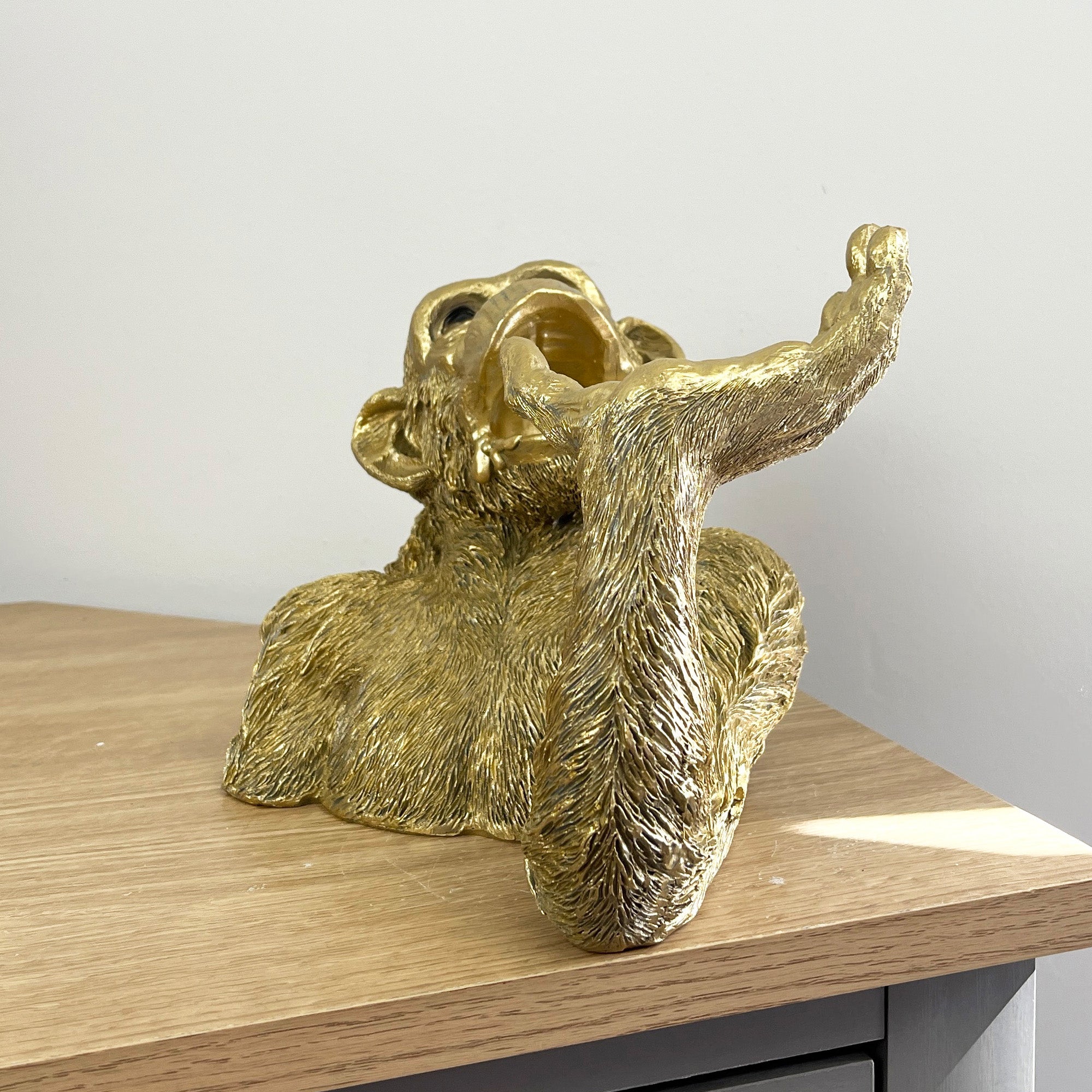 Gold Monkey Wine / Beer Bottle Holder – Resin