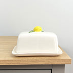 Ceramic Lemons Butter Dish with Lid