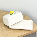 Ceramic Lemons Butter Dish with Lid