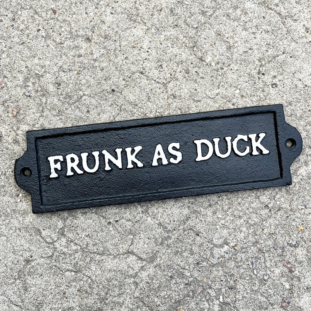 21.5cm 'Frunk as Duck' Funny Cast Iron Wall Sign