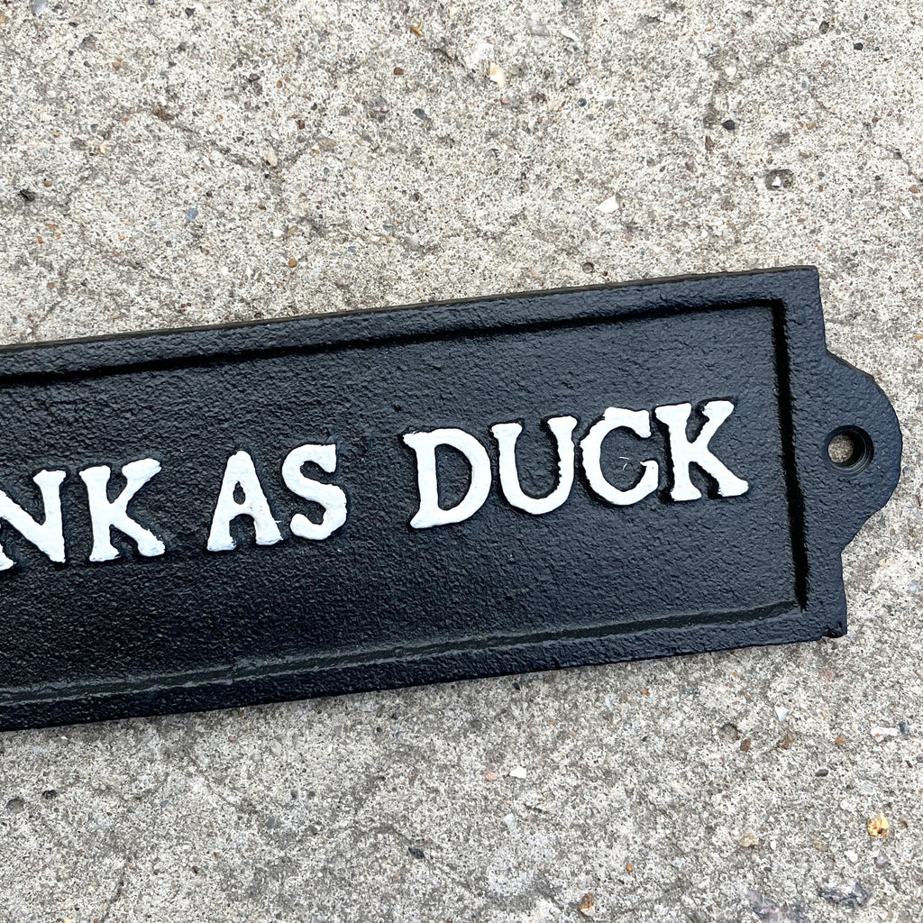 21.5cm 'Frunk as Duck' Funny Cast Iron Wall Sign