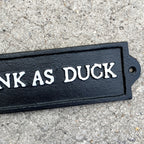 21.5cm 'Frunk as Duck' Funny Cast Iron Wall Sign