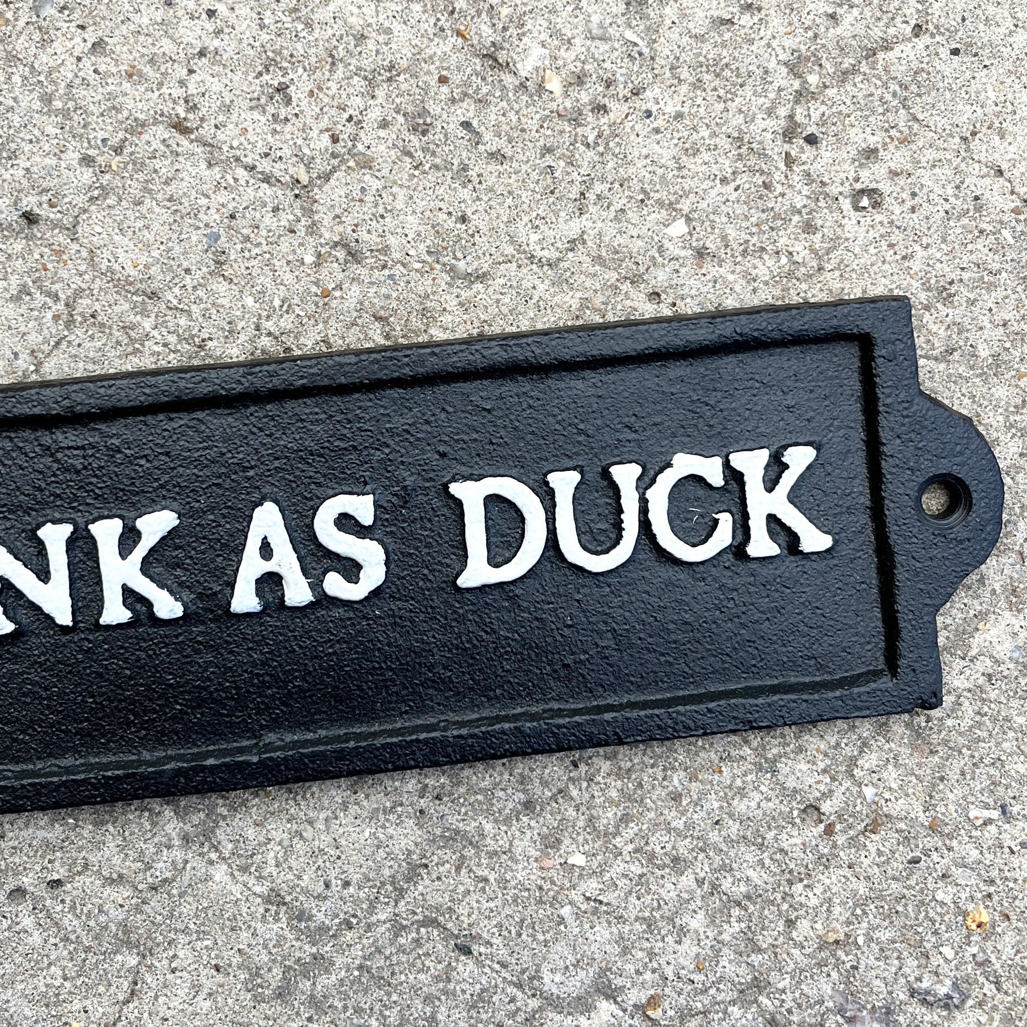 21.5cm 'Frunk as Duck' Funny Cast Iron Wall Sign