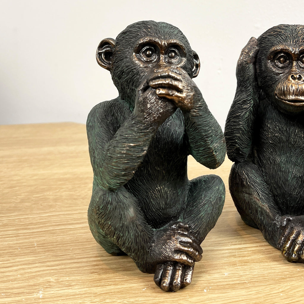 3 Wise Monkeys Ornament - Resin