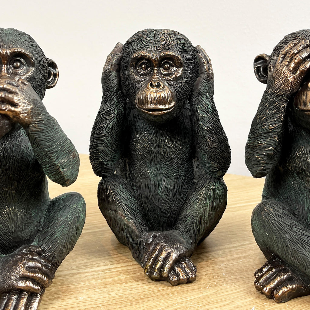 3 Wise Monkeys Ornament - Resin