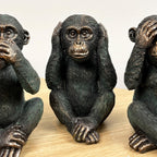3 Wise Monkeys Ornament - Resin