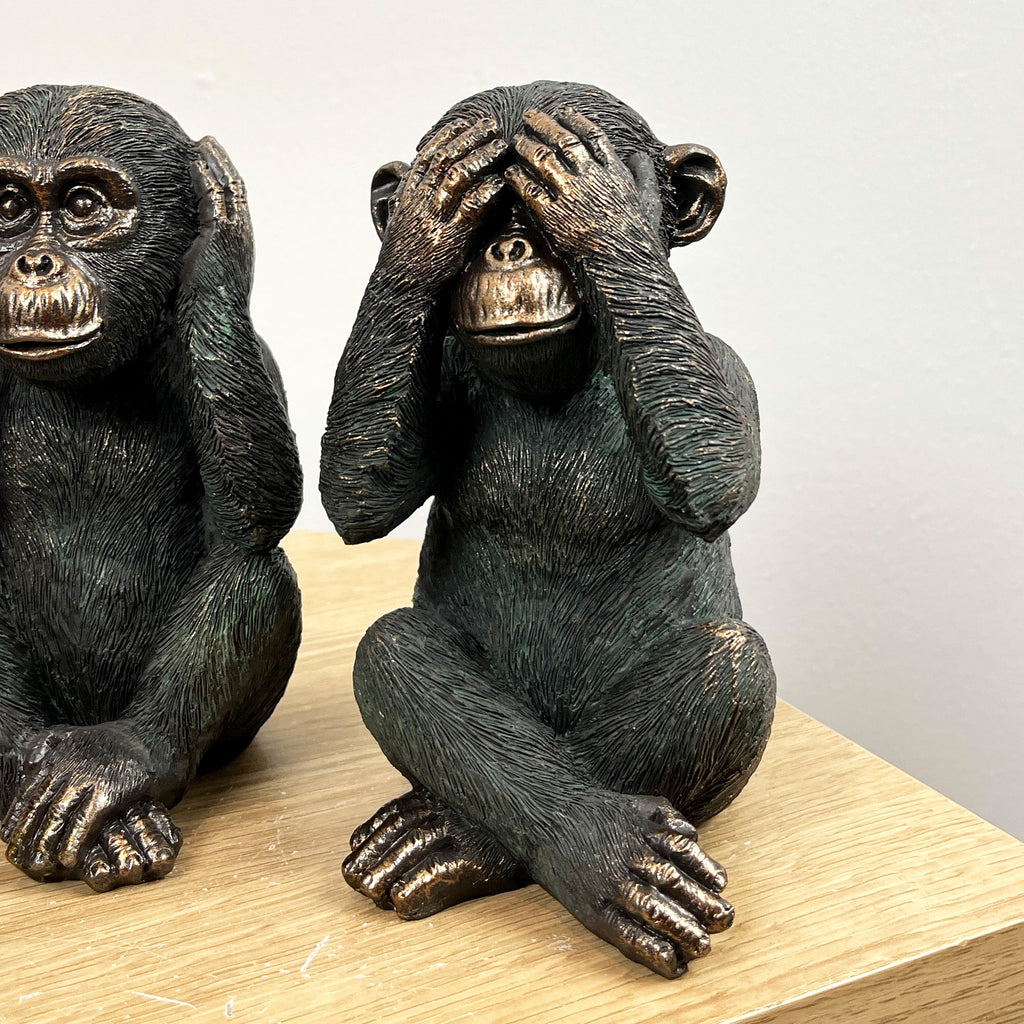 3 Wise Monkeys Ornament - Resin