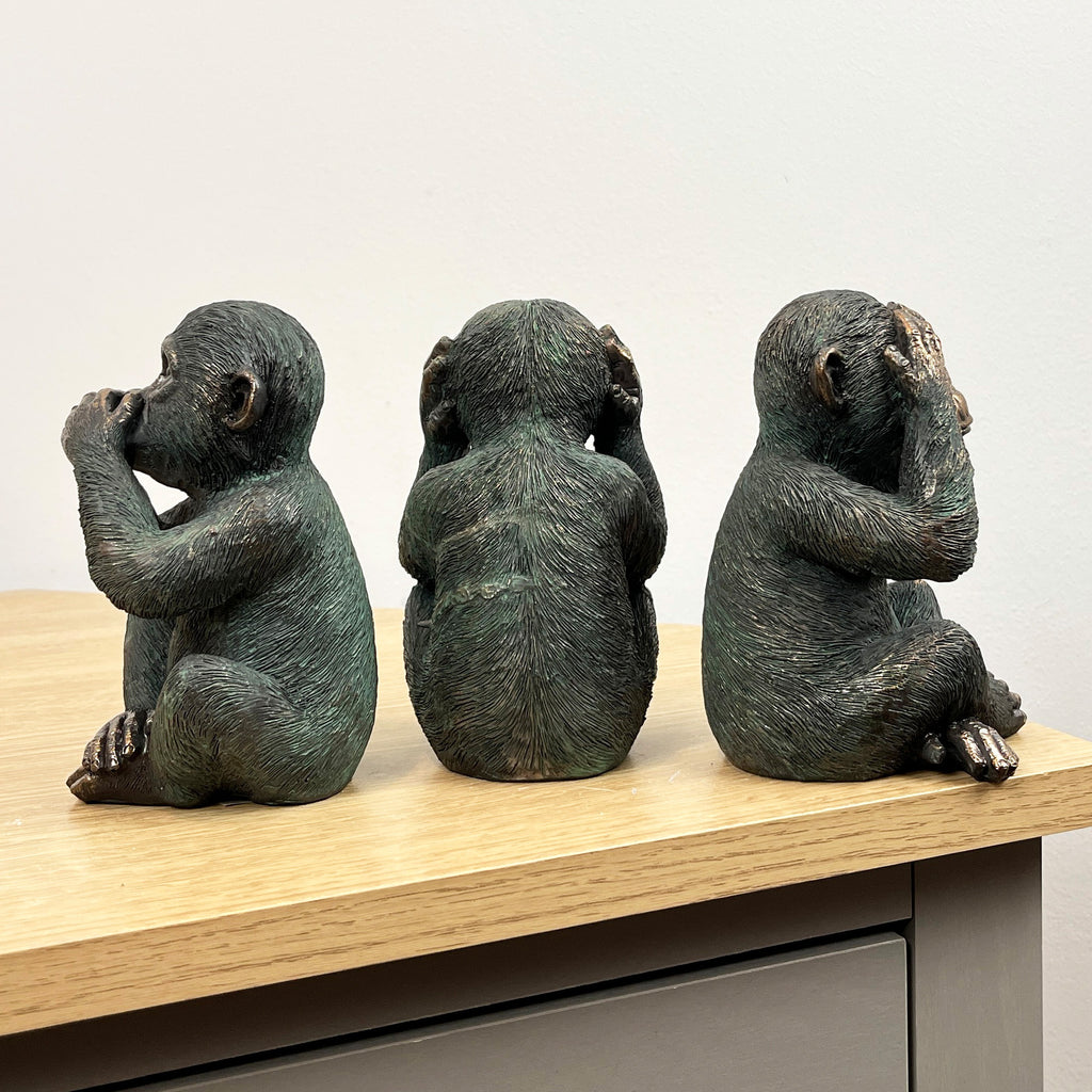3 Wise Monkeys Ornament - Resin
