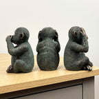 3 Wise Monkeys Ornament - Resin
