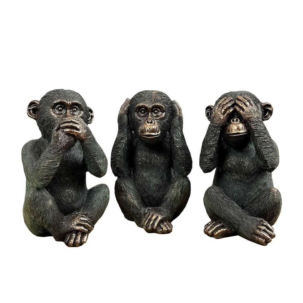3 Wise Monkeys Ornament - Resin