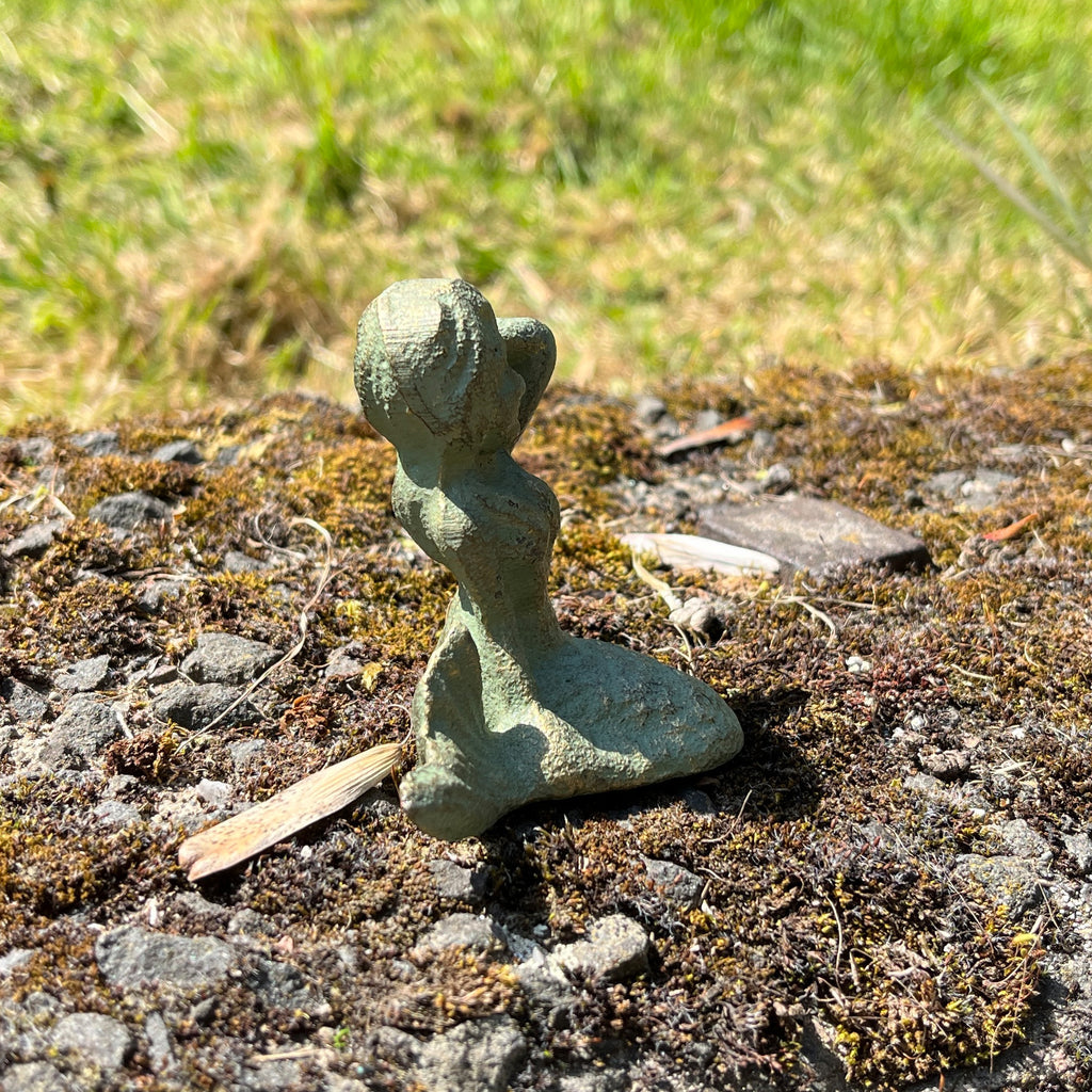 Set of 2 Small Mermaid Garden Ornaments - Cast Iron
