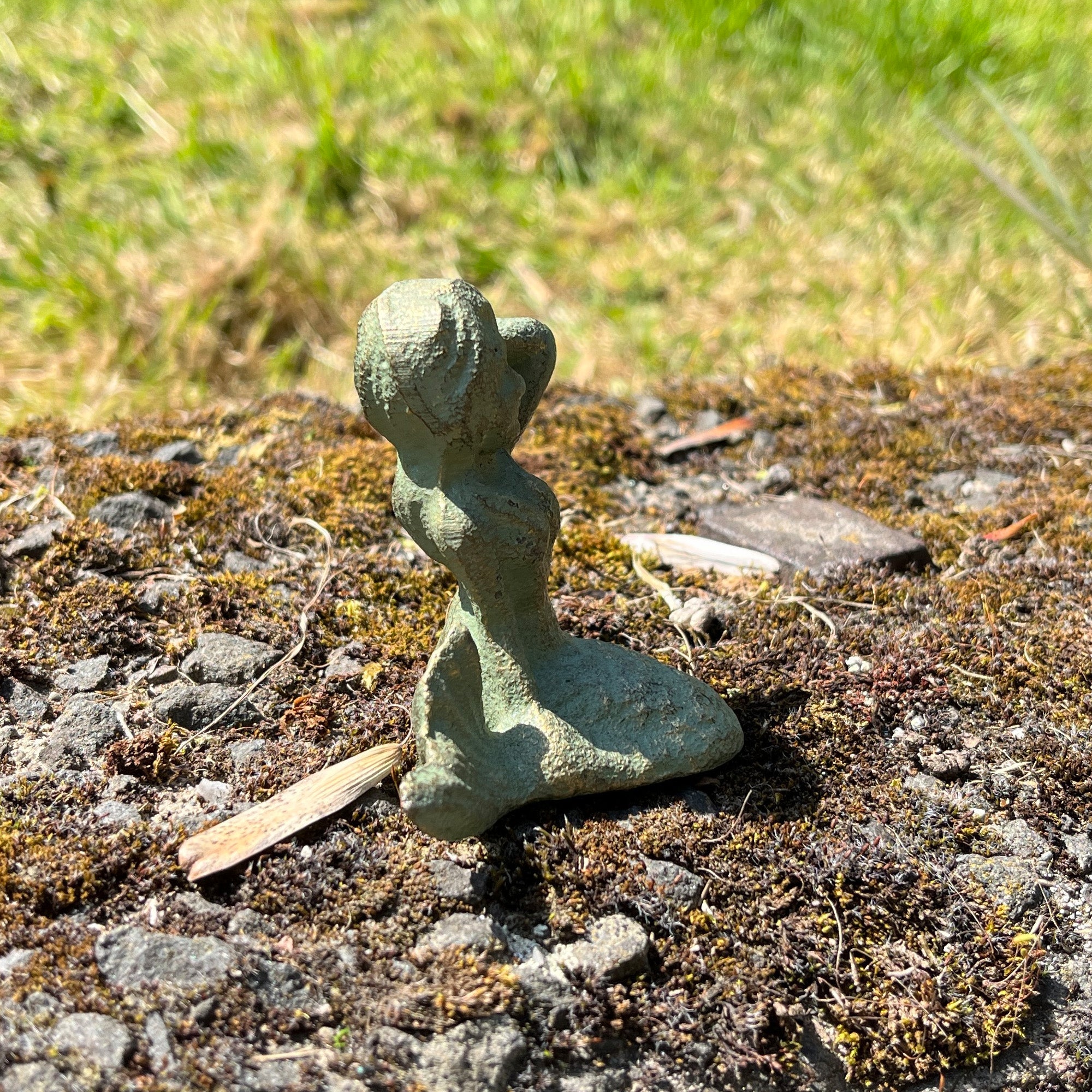 Set of 2 Small Mermaid Garden Ornaments - Cast Iron