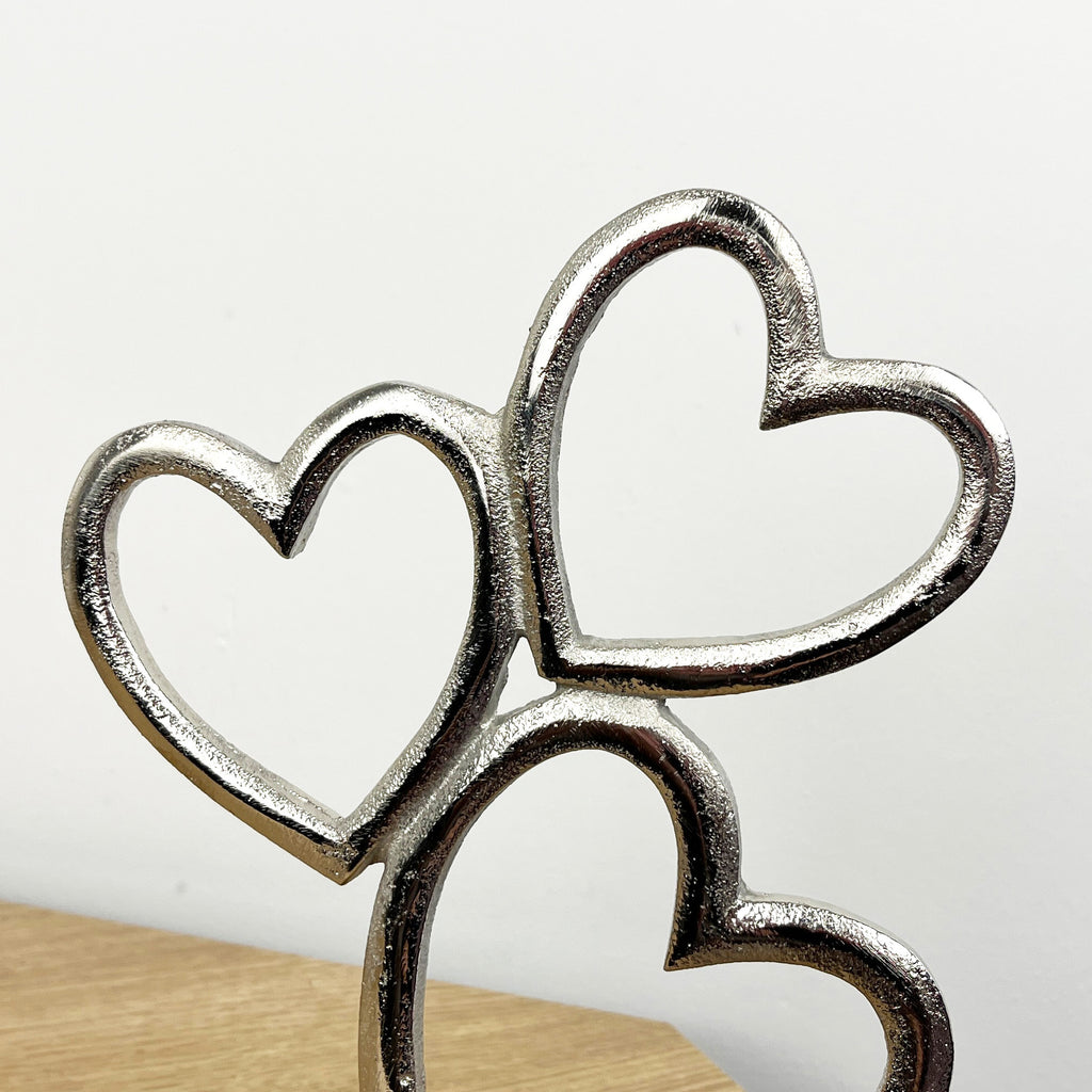 21cm Three Hearts Ornament / Sculpture