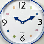 Small 25.5cm Polka Dot Wall Clock – Blue