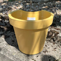 3 x 24cm (DIA) Yellow Plastic Drain Pipe Planters