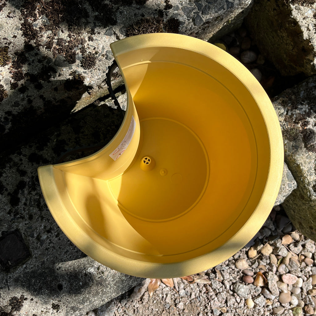3 x 24cm (DIA) Yellow Plastic Drain Pipe Planters