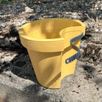 3 x 24cm (DIA) Yellow Plastic Drain Pipe Planters