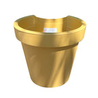 3 x 24cm (DIA) Yellow Plastic Drain Pipe Planters