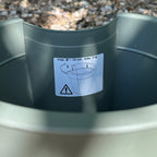 3 x 24cm (DIA) Green Plastic Drain Pipe Planters