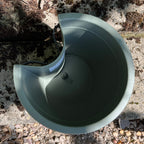 3 x 24cm (DIA) Green Plastic Drain Pipe Planters
