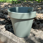 3 x 24cm (DIA) Green Plastic Drain Pipe Planters