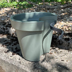 3 x 24cm (DIA) Green Plastic Drain Pipe Planters