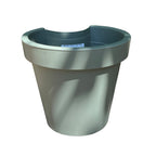 3 x 24cm (DIA) Green Plastic Drain Pipe Planters