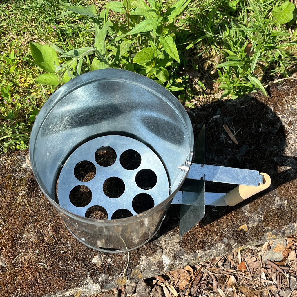 16cm x 27cm Steel Charcoal Chimney Starter with Wooden Handle