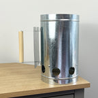 16cm x 27cm Steel Charcoal Chimney Starter with Wooden Handle