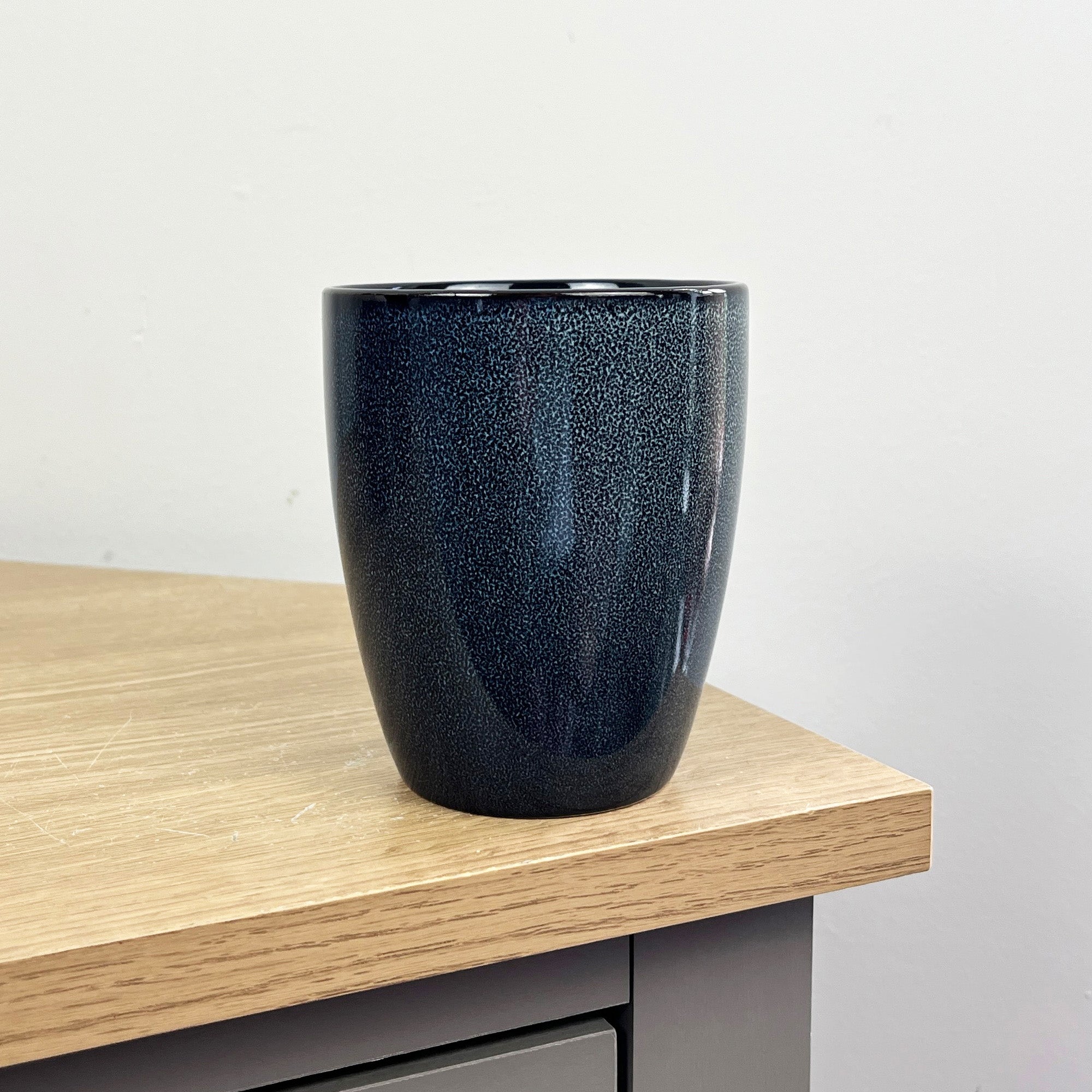 2 x 300ml Midnight Blue Reactive Glaze Stoneware Mugs
