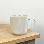4 x 350ml Light Grey Speckled Stoneware Mugs