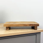 31.5cm Rectangular Teak Wood Display Board / Plant Pot Stand